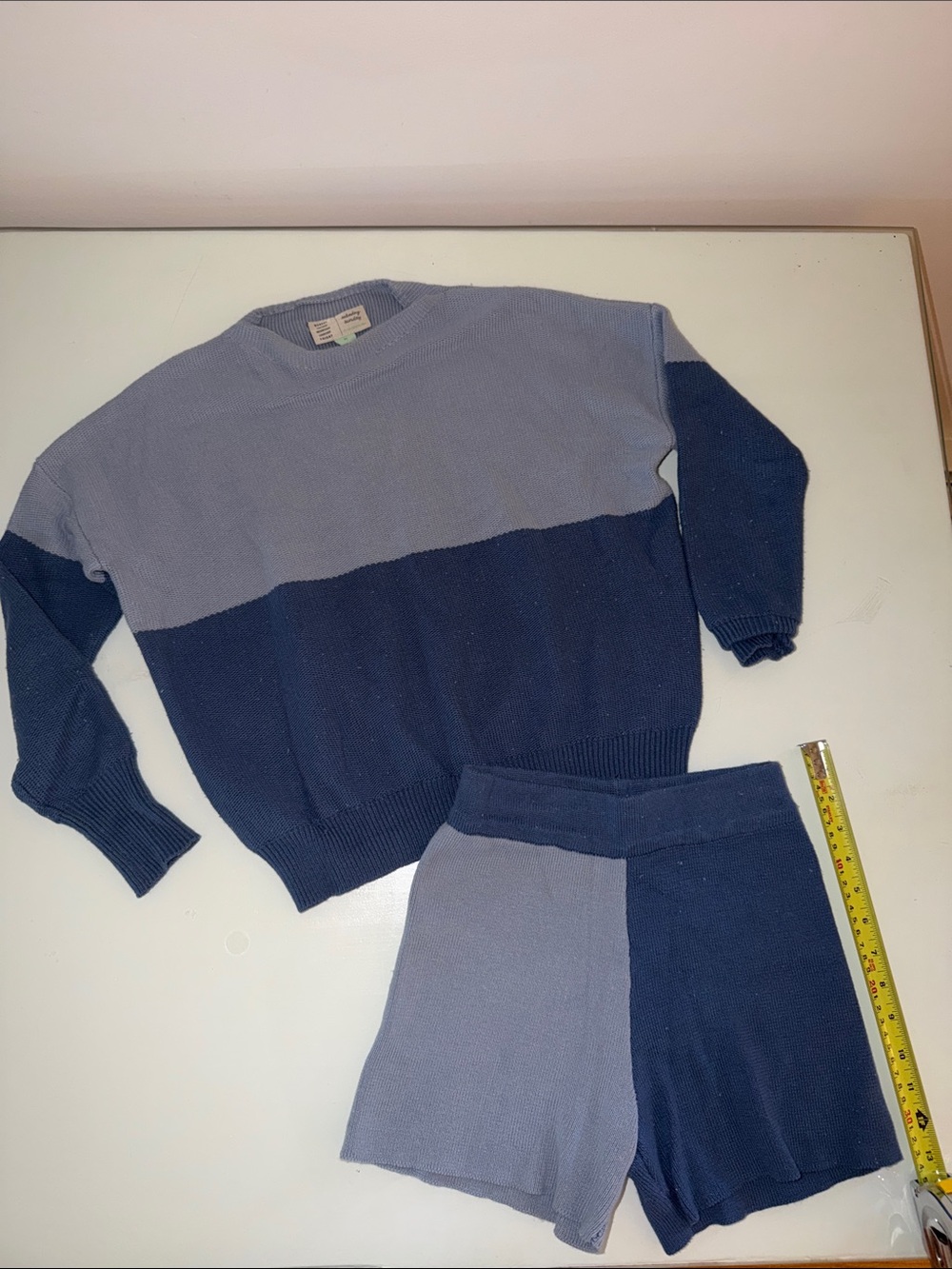 Anthropologie Sweater Long Sleeve and Shorts Matching Set